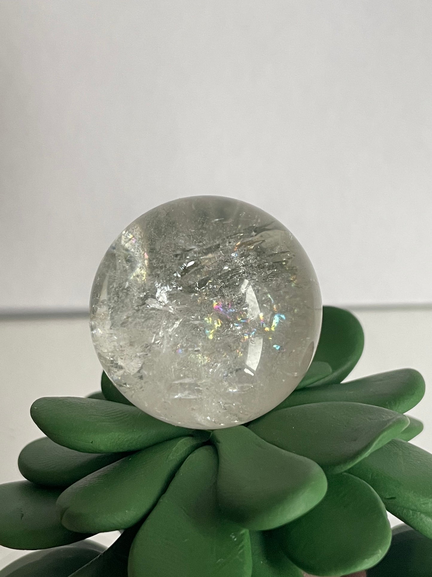 Rainbow Clear Quartz Sphere Gemstone Crystal - S3