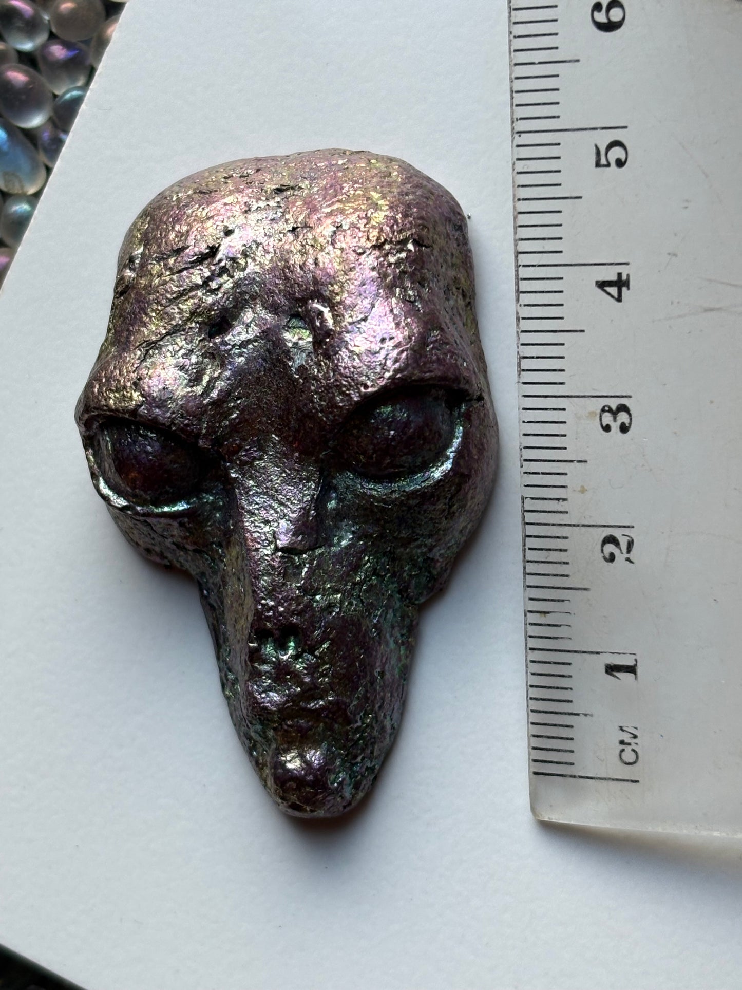 Purple Bismuth Crystal Alien Metal Art Sculpture
