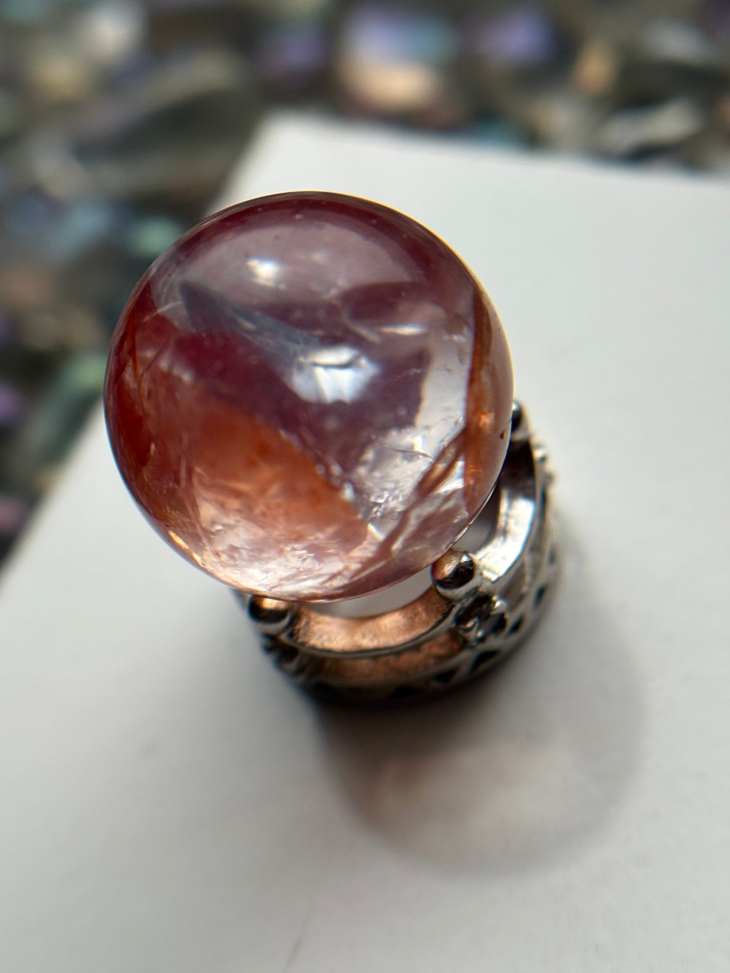 Star Fire Quartz Crystal Gemstone Sphere - Mini (5)