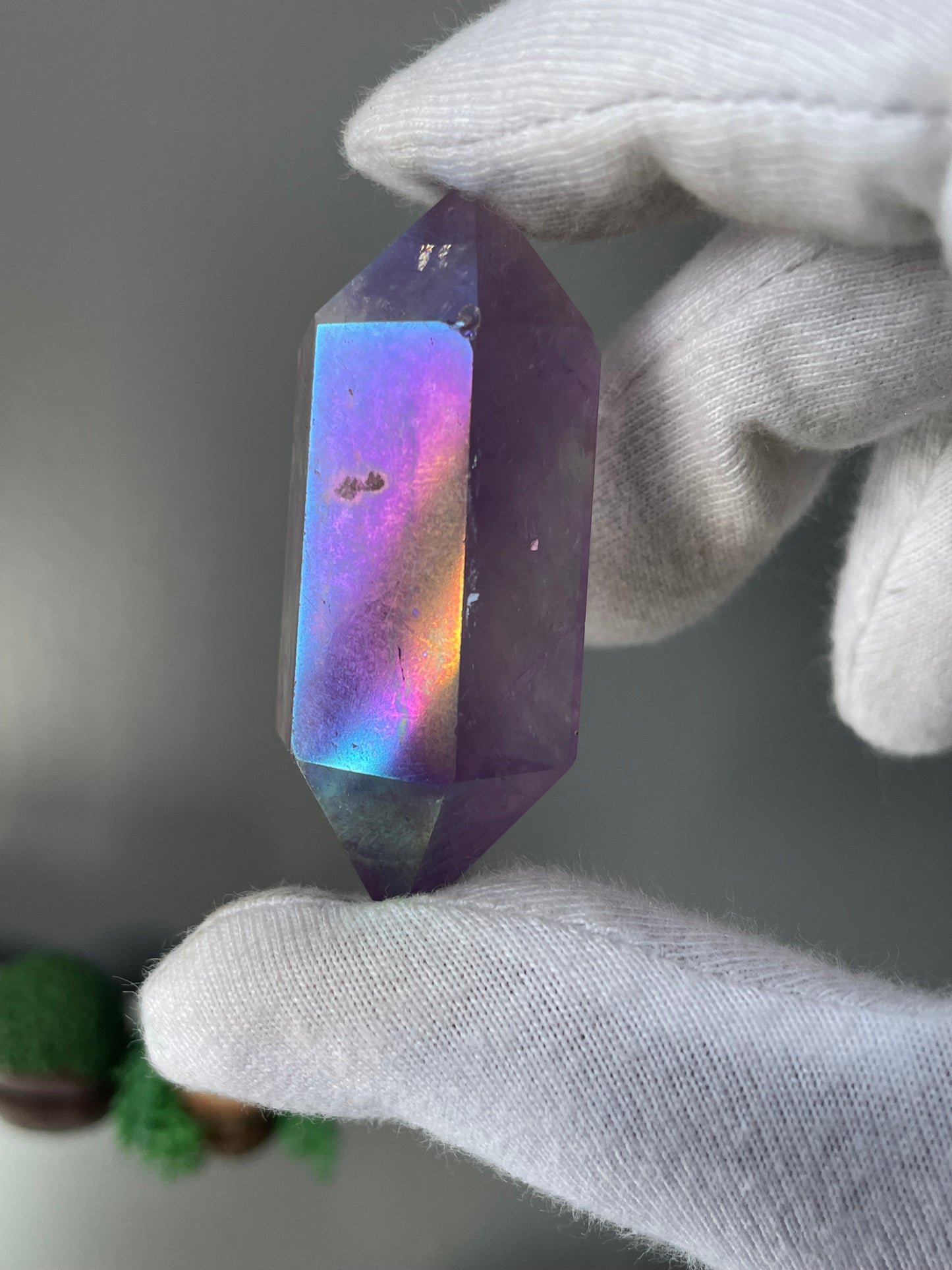 Amethyst Aura Gemstone Crystal Double Terminated Point - Small (1)