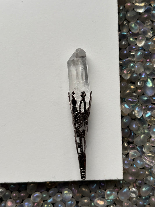 Lemurian Quartz Record Keeper Crystal Gemstone Gothic Mini Wand (2)