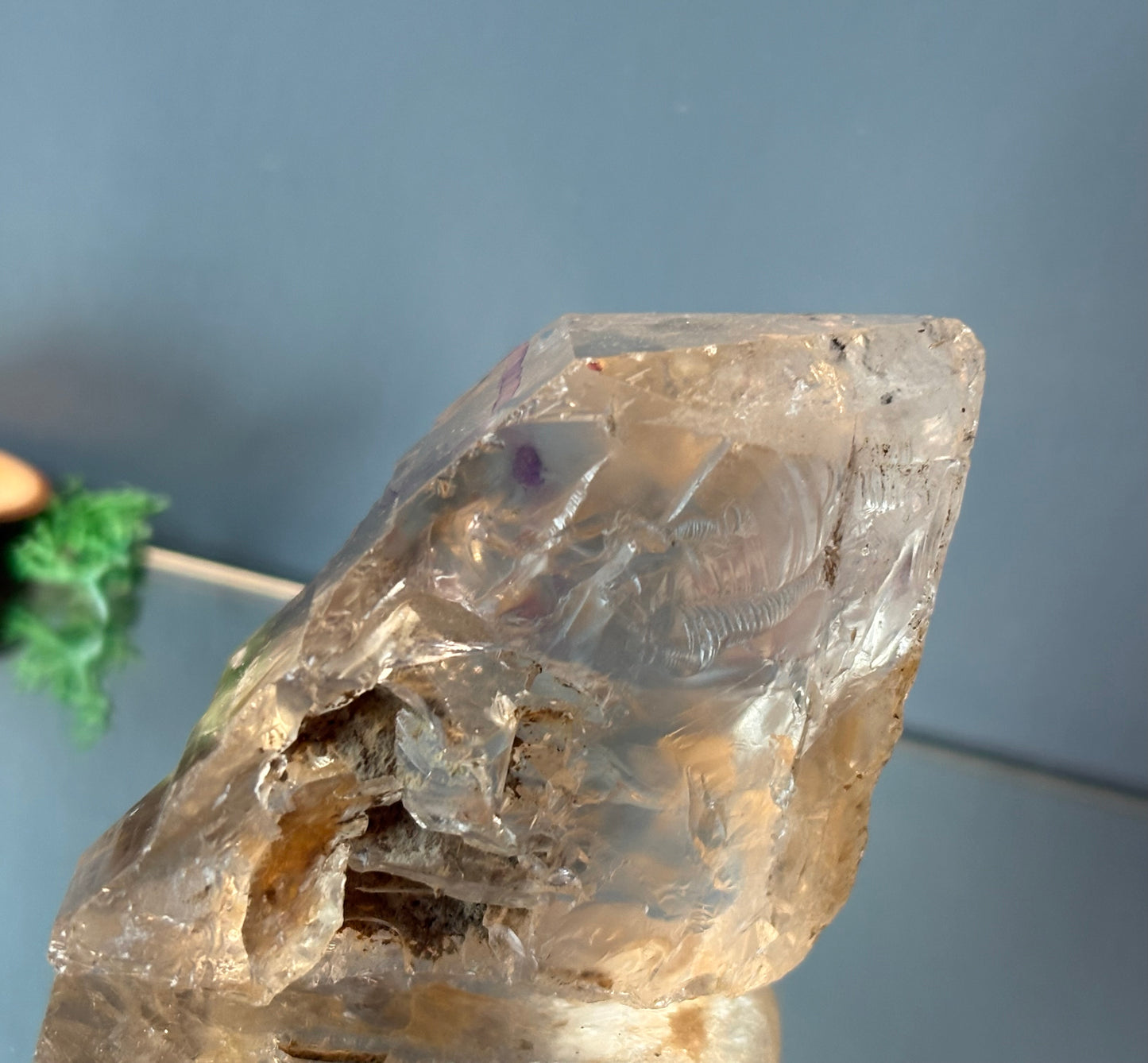 Citrine Enydro Bubble Crystal Gemstone Tower Point