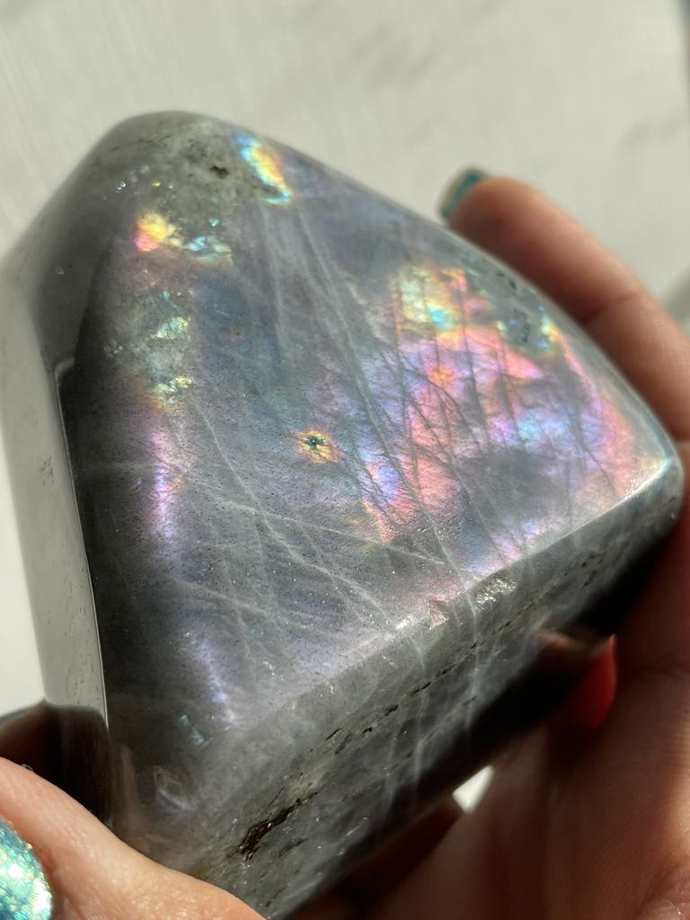 Labradorite Crystal Gemstone Cut Base Freeform (M)