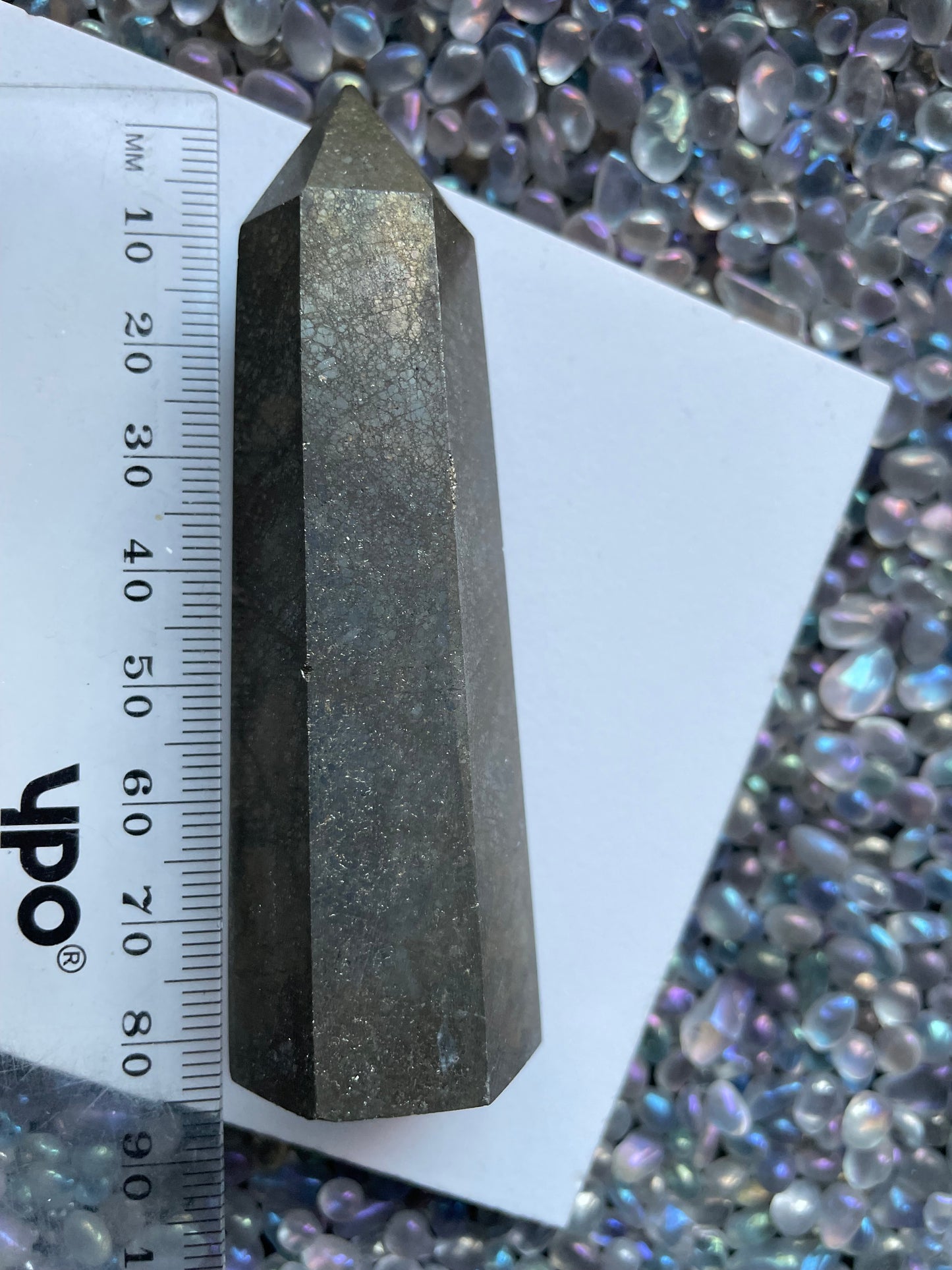 Pyrite Gemstone Crystal Tower Point  - (D)