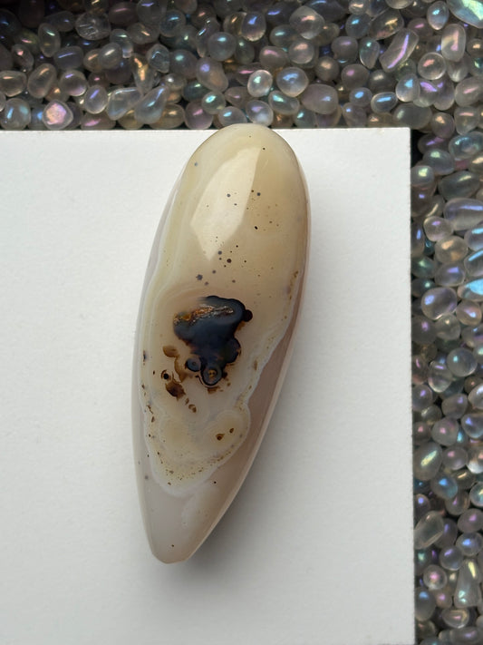 Dendritic Agate Crystal Gemstone Massage Wand — Self-care Tool - Small