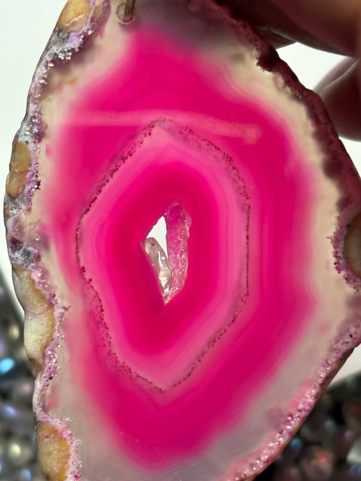Agate Crystal Gemstone Slice Wall Tree Hanging (1)