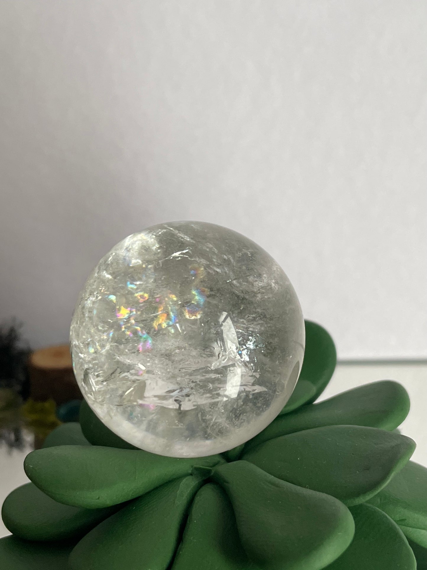 Rainbow Clear Quartz Sphere Gemstone Crystal - S3