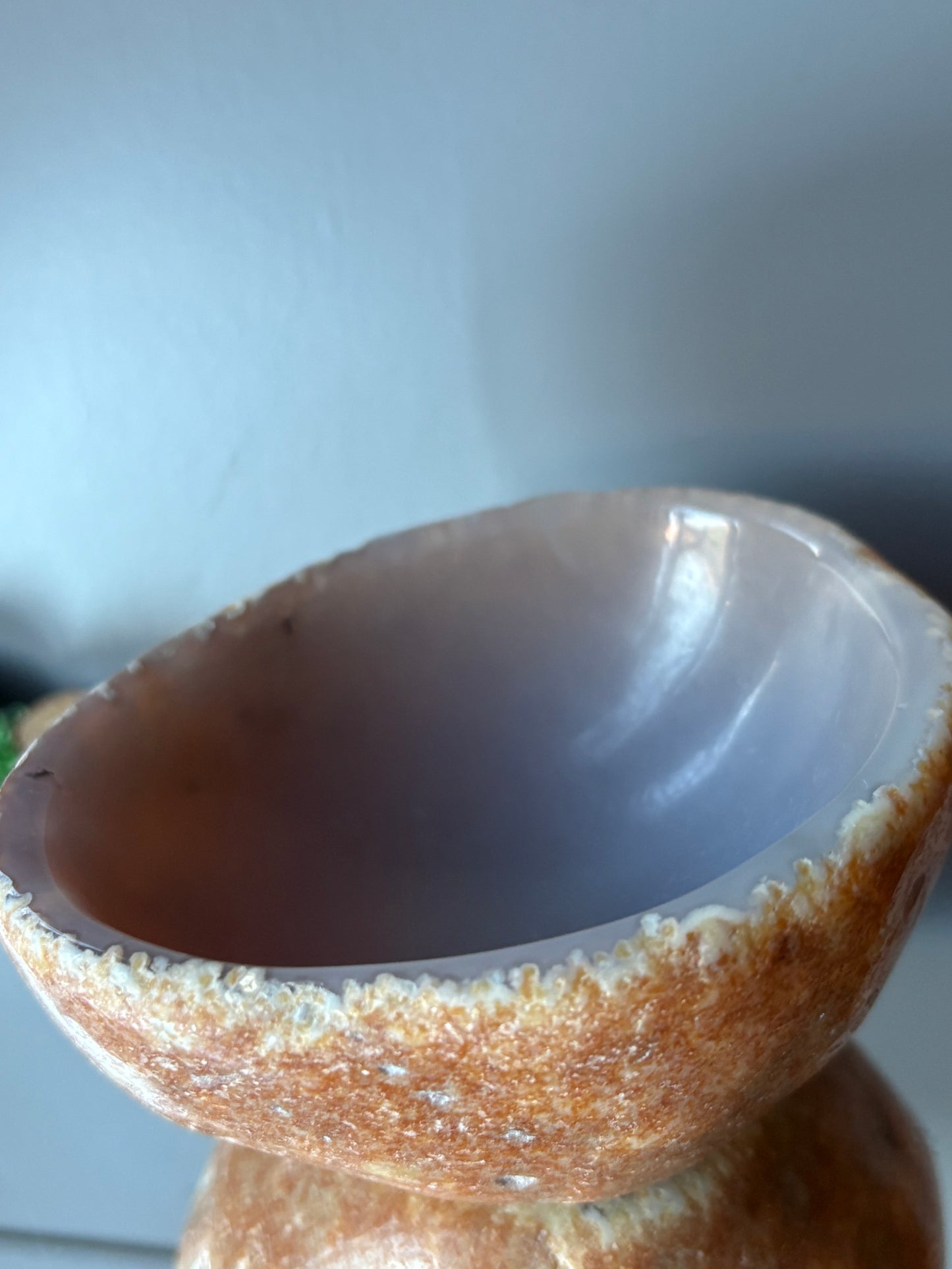Agate Crystal Gemstone Ring Trinket Bowl Dish - Deep