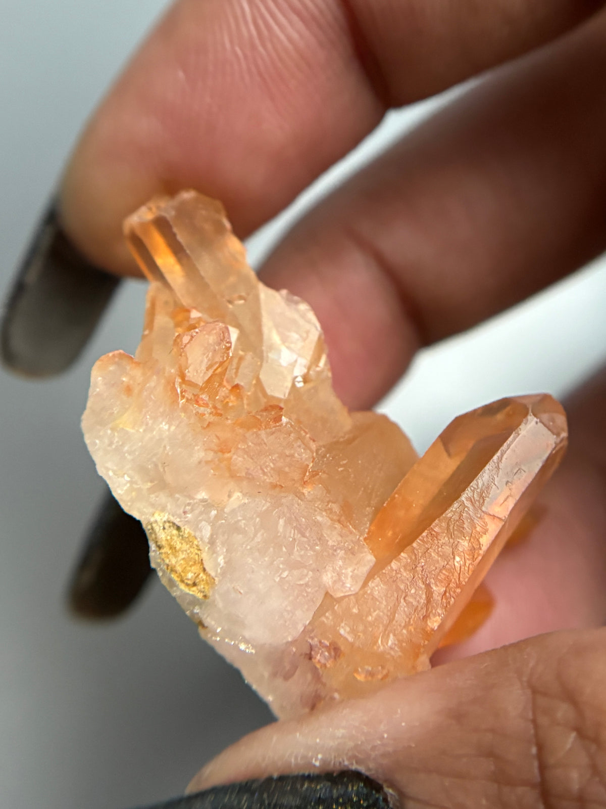 Tangerine Quartz Gemstone Crystal Specimen (1)