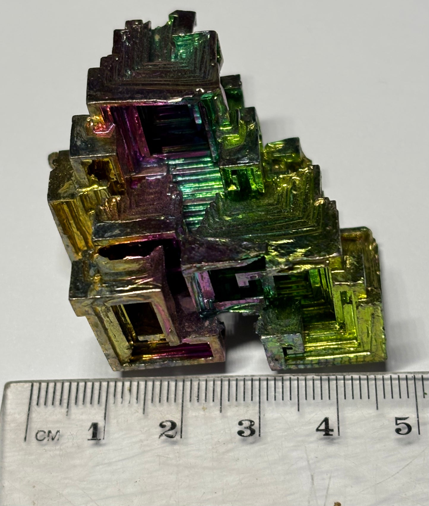 Rainbow Bismuth Crystal Specimen Metal Art - Large (3)