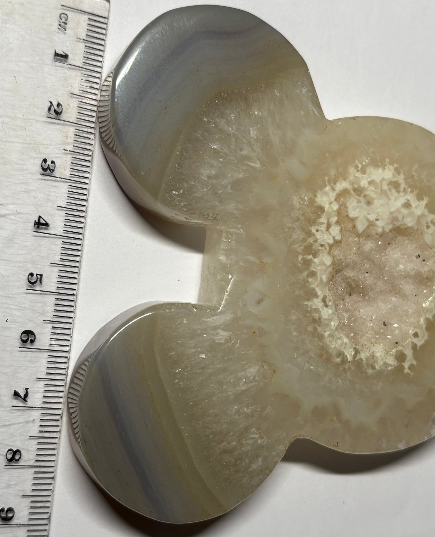 Grey Uv Mouse Druzy Agate Crystal Gemstone Carving