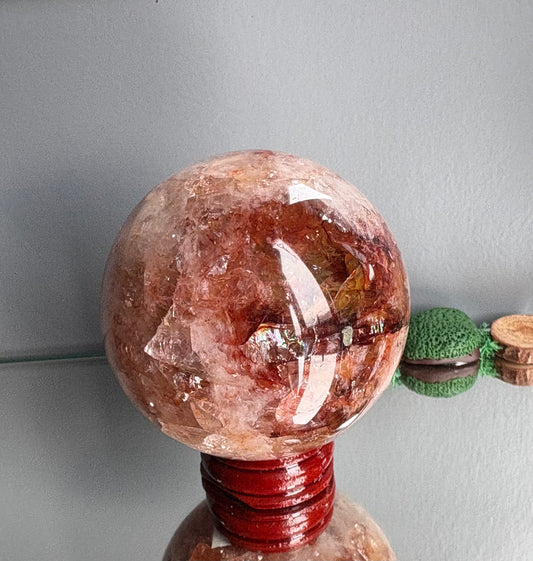 Fire Quartz - Crystal Gemstone Sphere - Large (2)