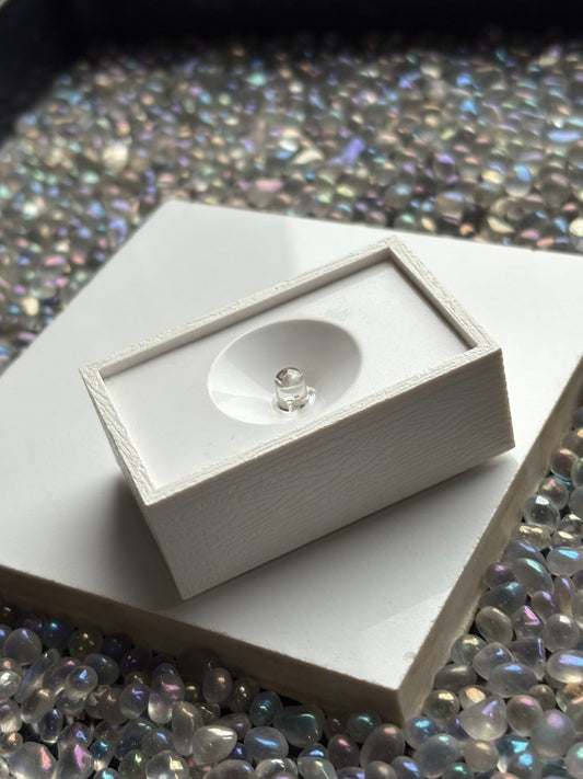 Multicoloured Light USB White Wood Base - Small