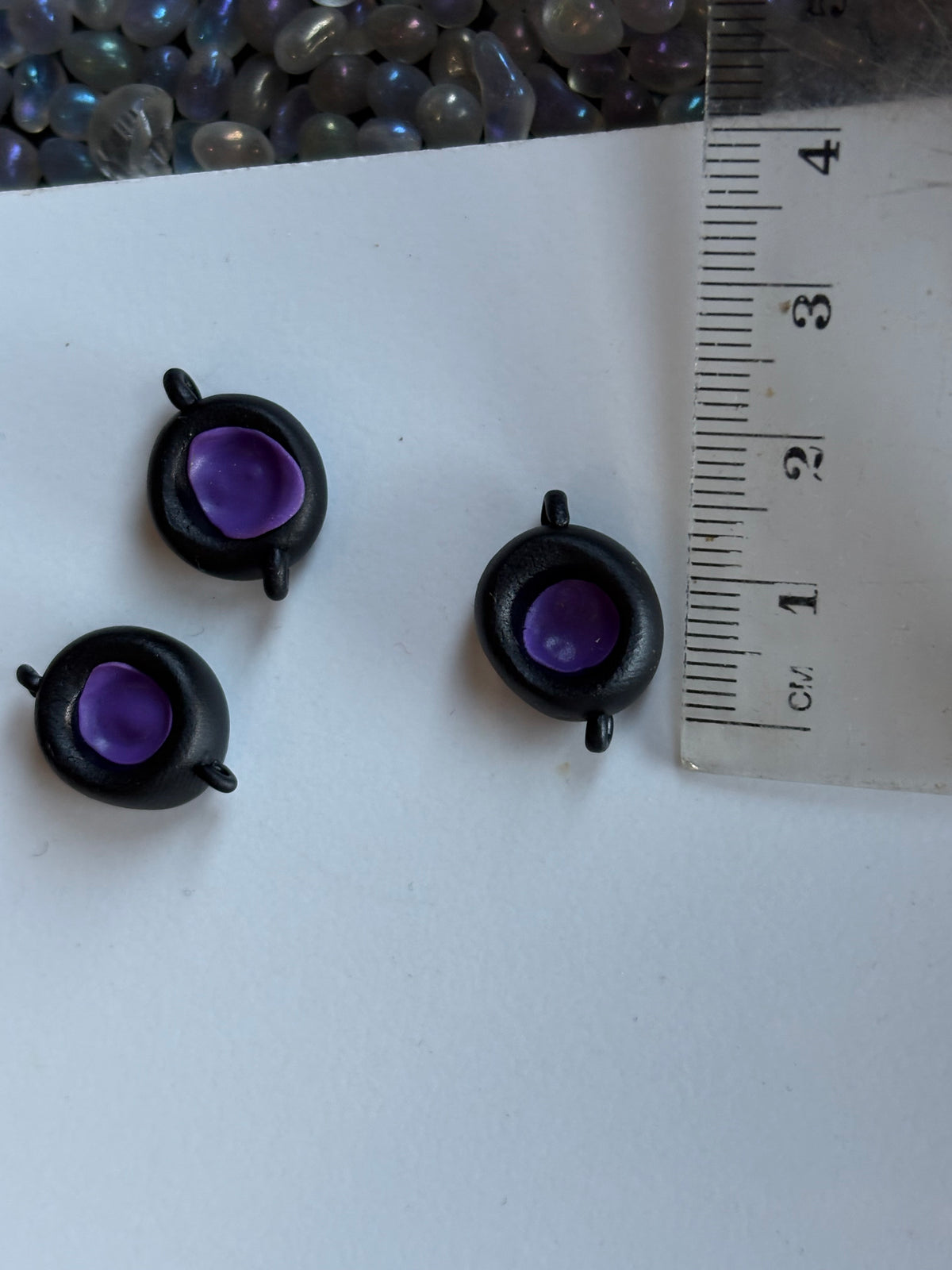 Purple Cauldron Clay Art Sphere Holder Mini