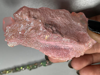 Rose Pink Aura Quartz Crystal Gemstone Cluster - Small