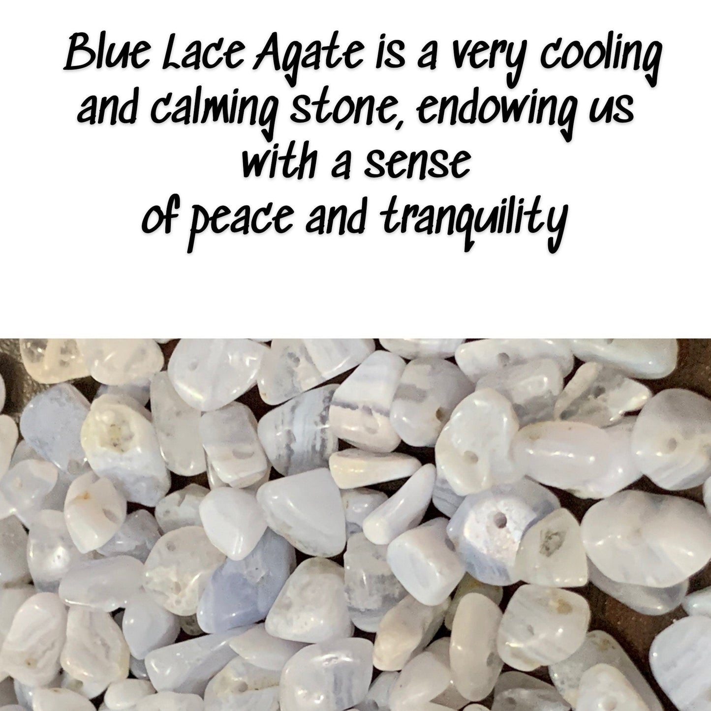 Blue Lace Agate Rough Crystal Gemstone Stretch Bracelet