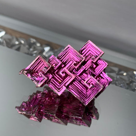 Pink Bismuth Crystal Specimen - P1