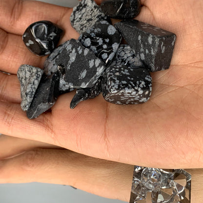 Snowflake Obsidian Tumbled Gemstone Crystal - Small Set of Three