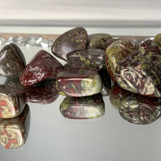 Dragon Blood Jasper Gemstone Crystal Tumbled Stone - set of three