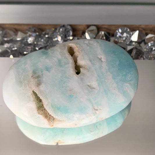 Caribbean Calcite Aragonite Crystal Gemstone Palm Stone - Medium (1)