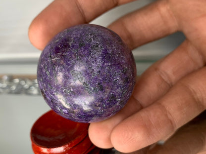 Lepidolite Crystal Gemstone Sphere Small