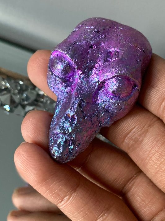 Purple Bismuth Crystal Alien Metal Art Sculpture