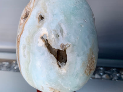 Caribbean Calcite Aragonite Crystal Gemstone Egg (1)