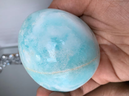 Caribbean Calcite Aragonite Crystal Gemstone Egg (3)