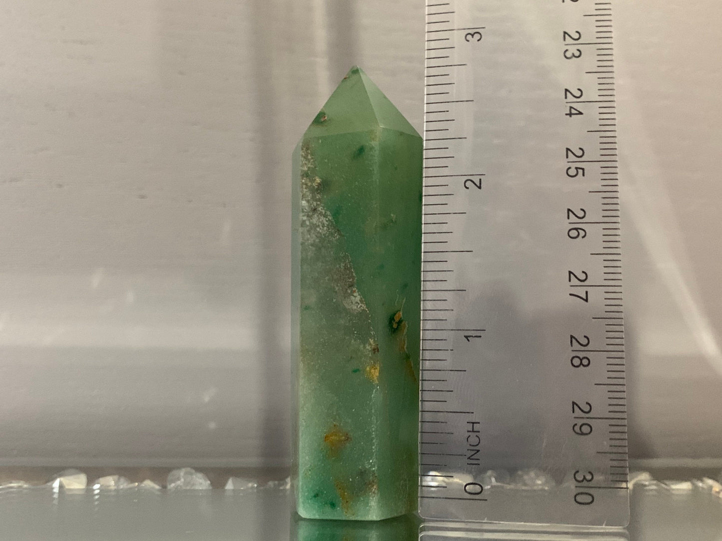 Green Aventurine Gemstone Crystal Tower Point - Medium