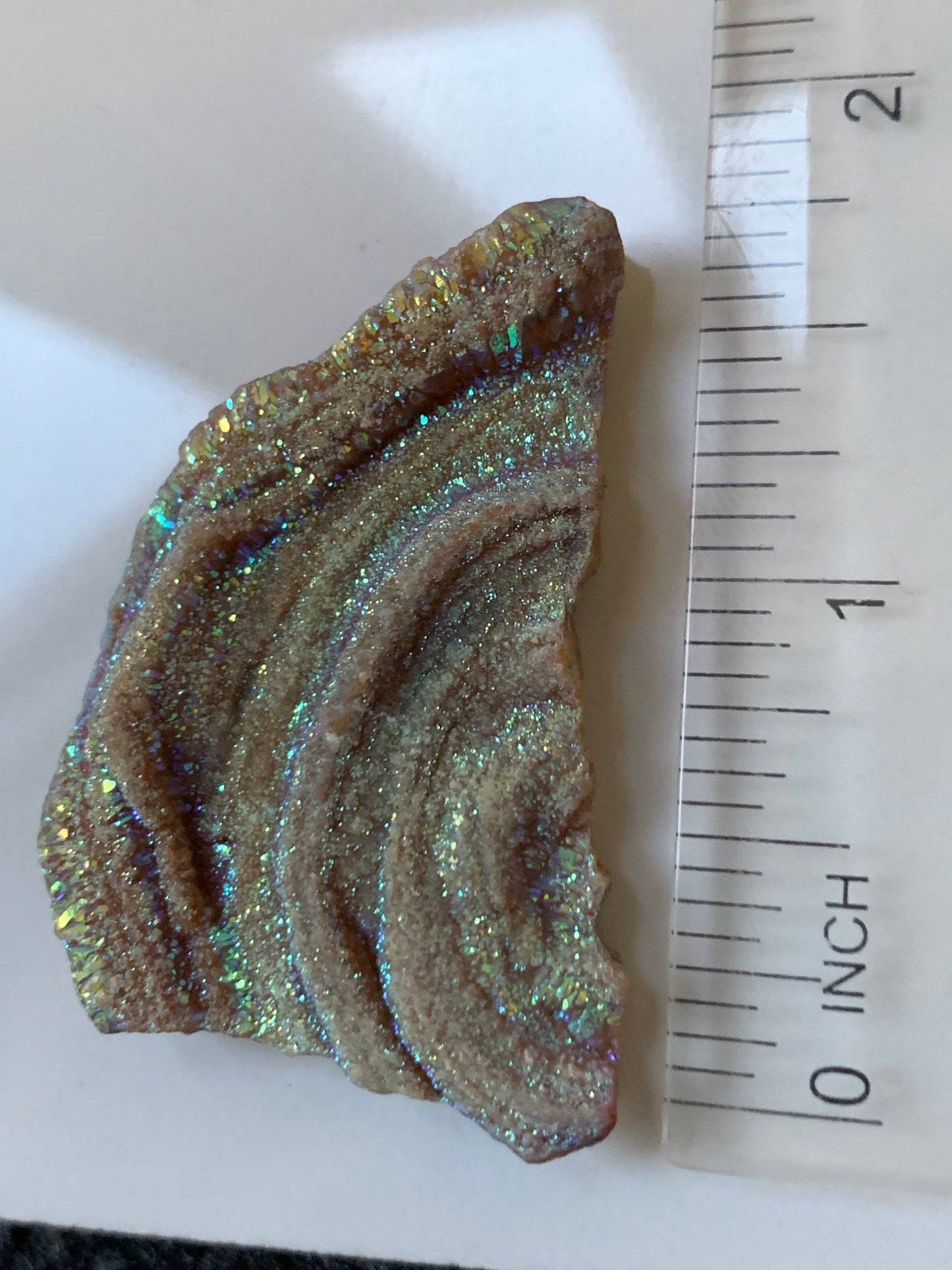 Aura Druzy Chalcedony Crystal Gemstone Galaxy Slice  1