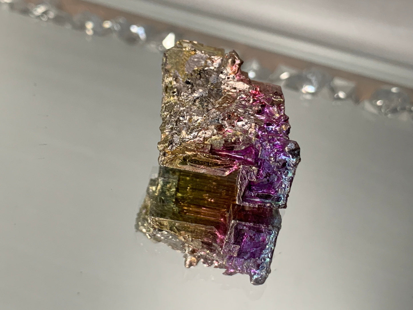Rainbow Sunset Bismuth Crystal Specimen Metal Art Mini (5)