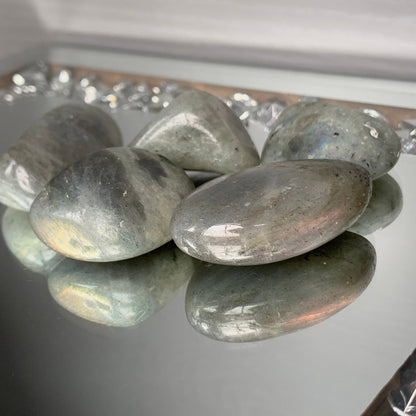Sunset Flash Labradorite Tumbled Gemstone Crystal - Large - set of two
