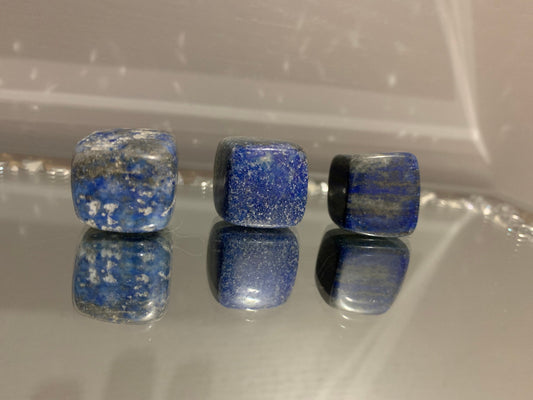 Lapis Lazuli Gemstone Crystal Tumbled Cube - Set of Two
