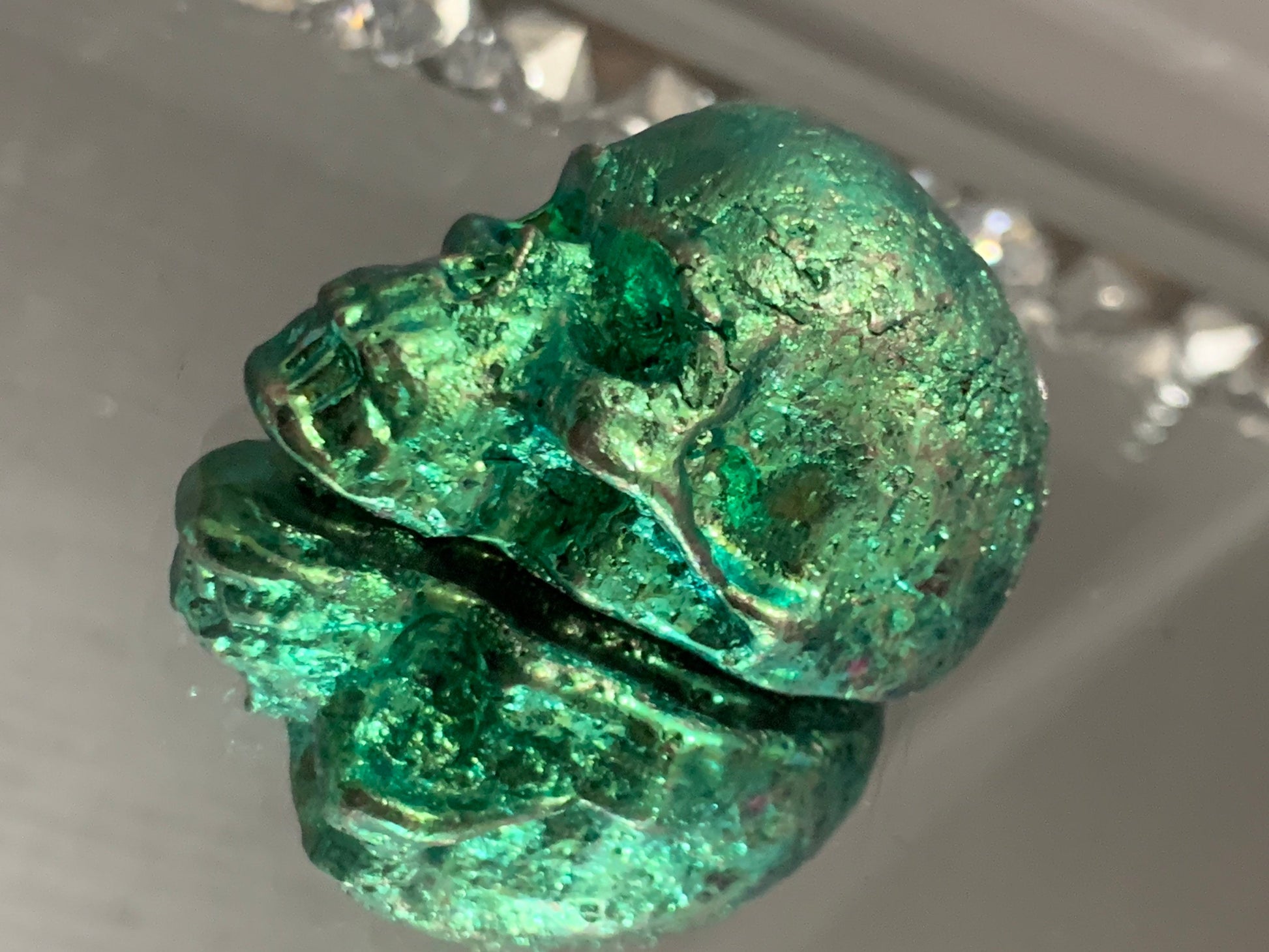 Bismuth Crystal Skull