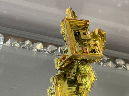 Gold Bismuth Crystal Specimen Metal Art XL