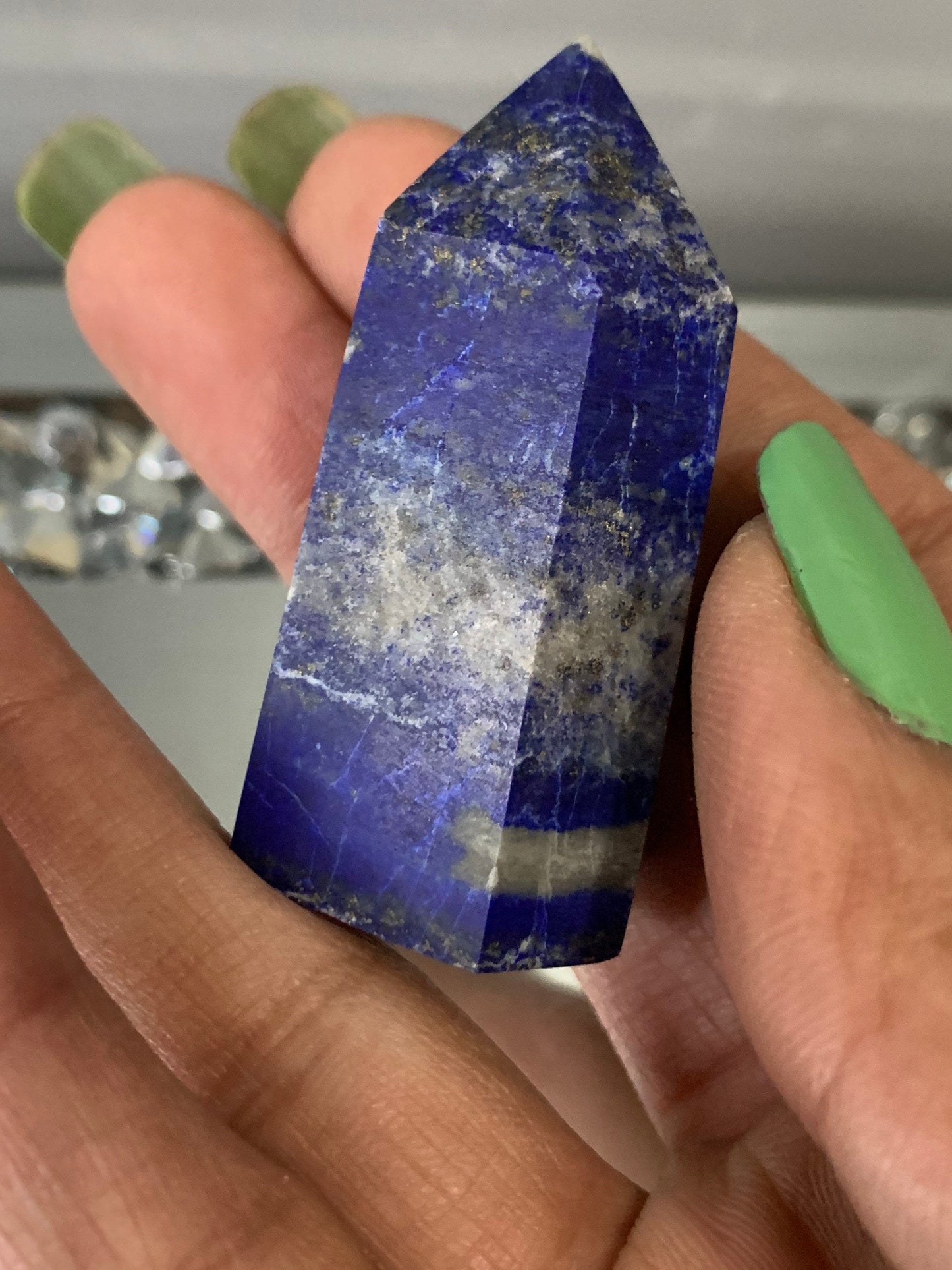 Lapis Lazuli Gemstone Crystal Tower Point (1)