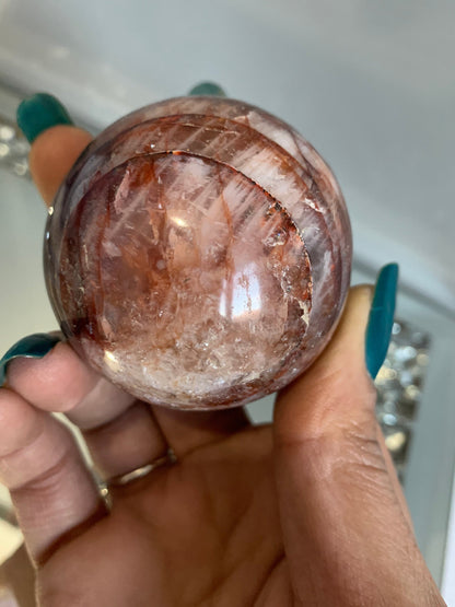 Fire Quartz Crystal Gemstone Sphere - SM (2)