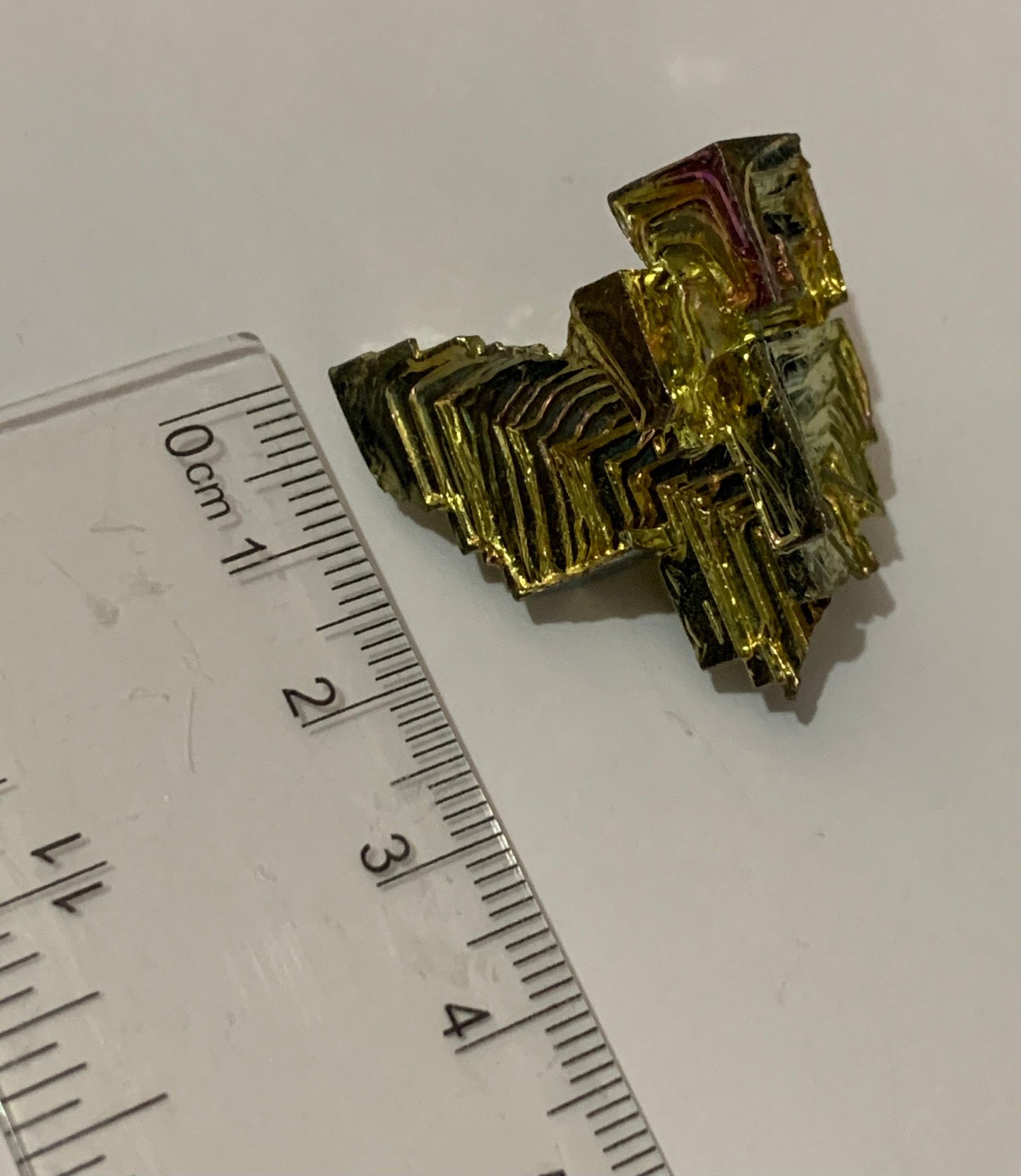 Gold Bismuth Hopper Mini Crystal Specimen Metal Art G2
