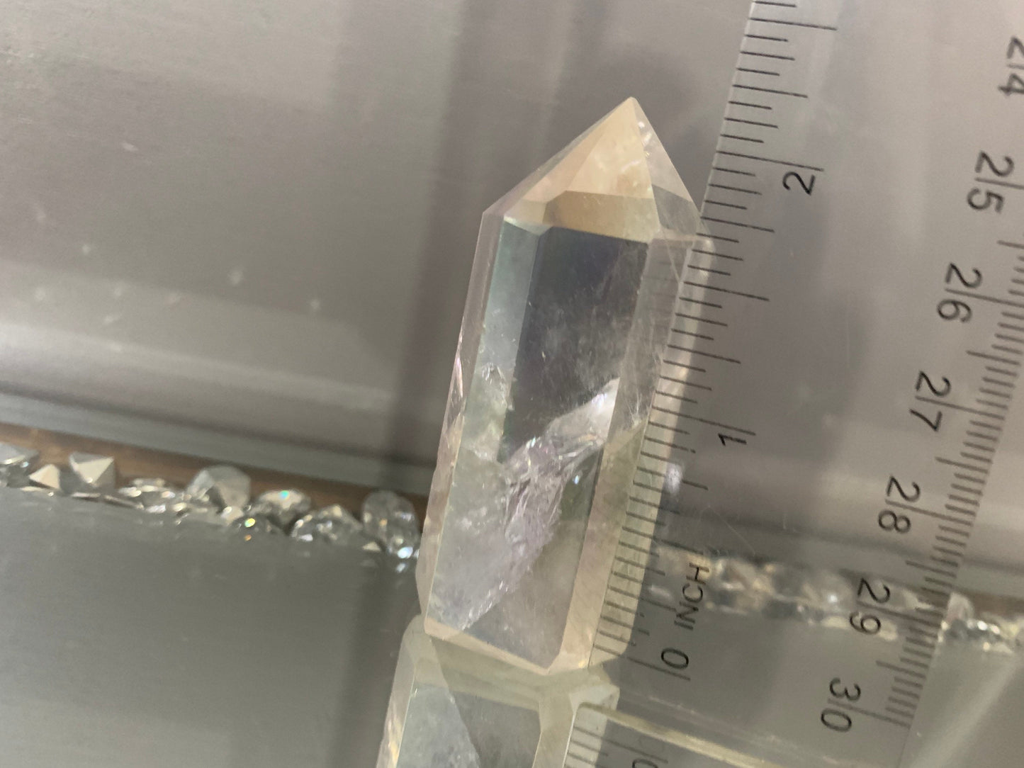 Angel Opal Aura Quartz Gemstone Crystal Tower Point (2)