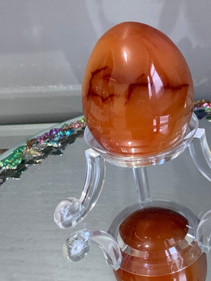 Carnelian Druzy Crystal Gemstone Egg Carving (3)