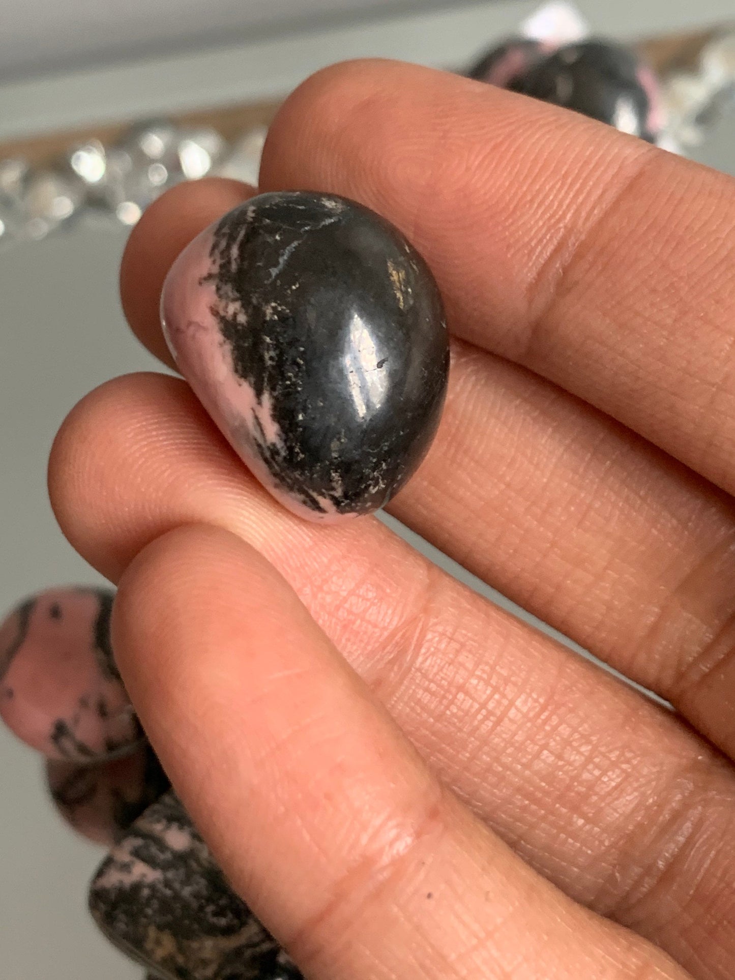 Rhodonite Gemstone Crystal Tumbled Stone - Small