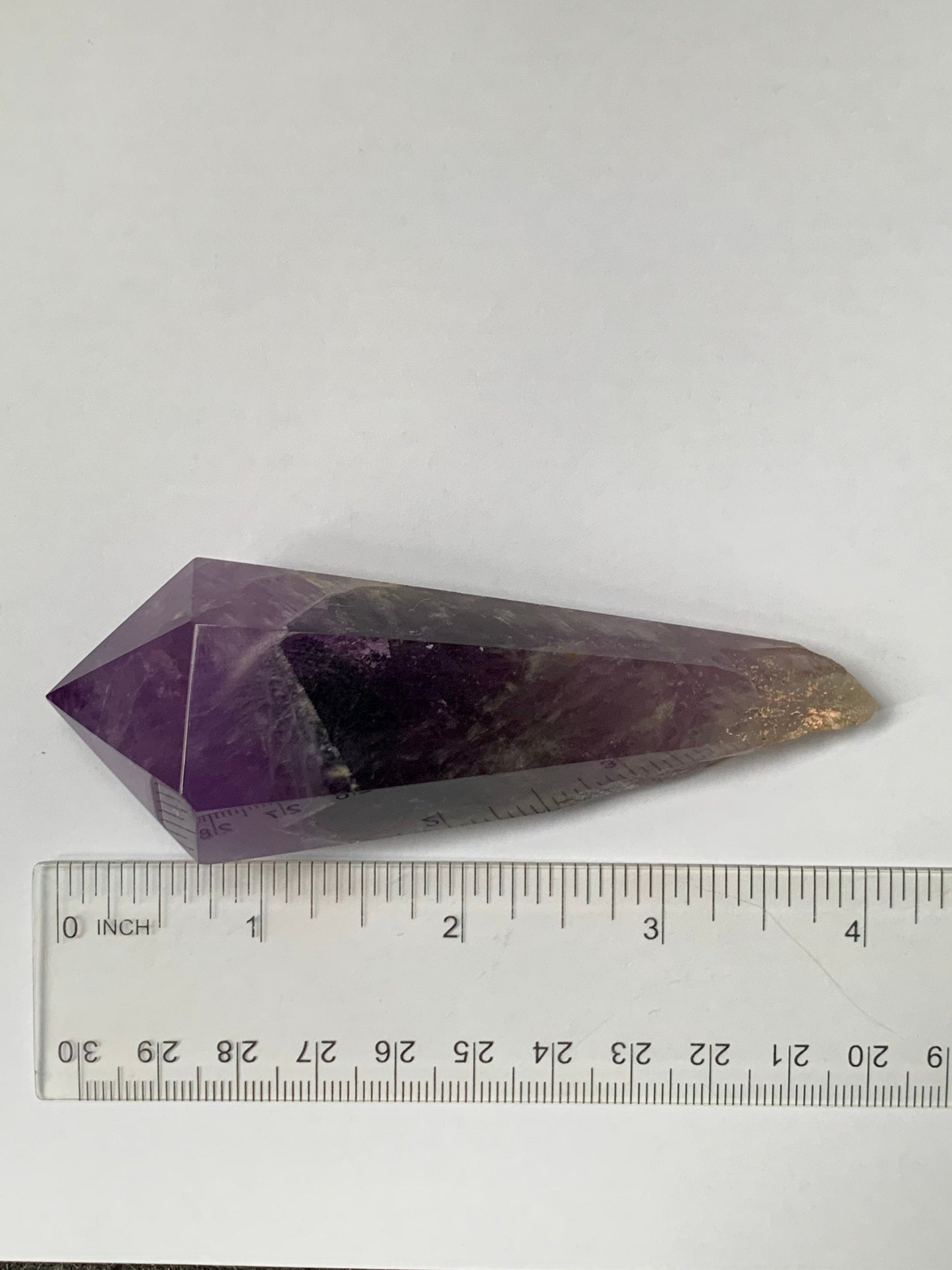 Elestial Amethyst Crystal Gemstone Half Polished Point (2)