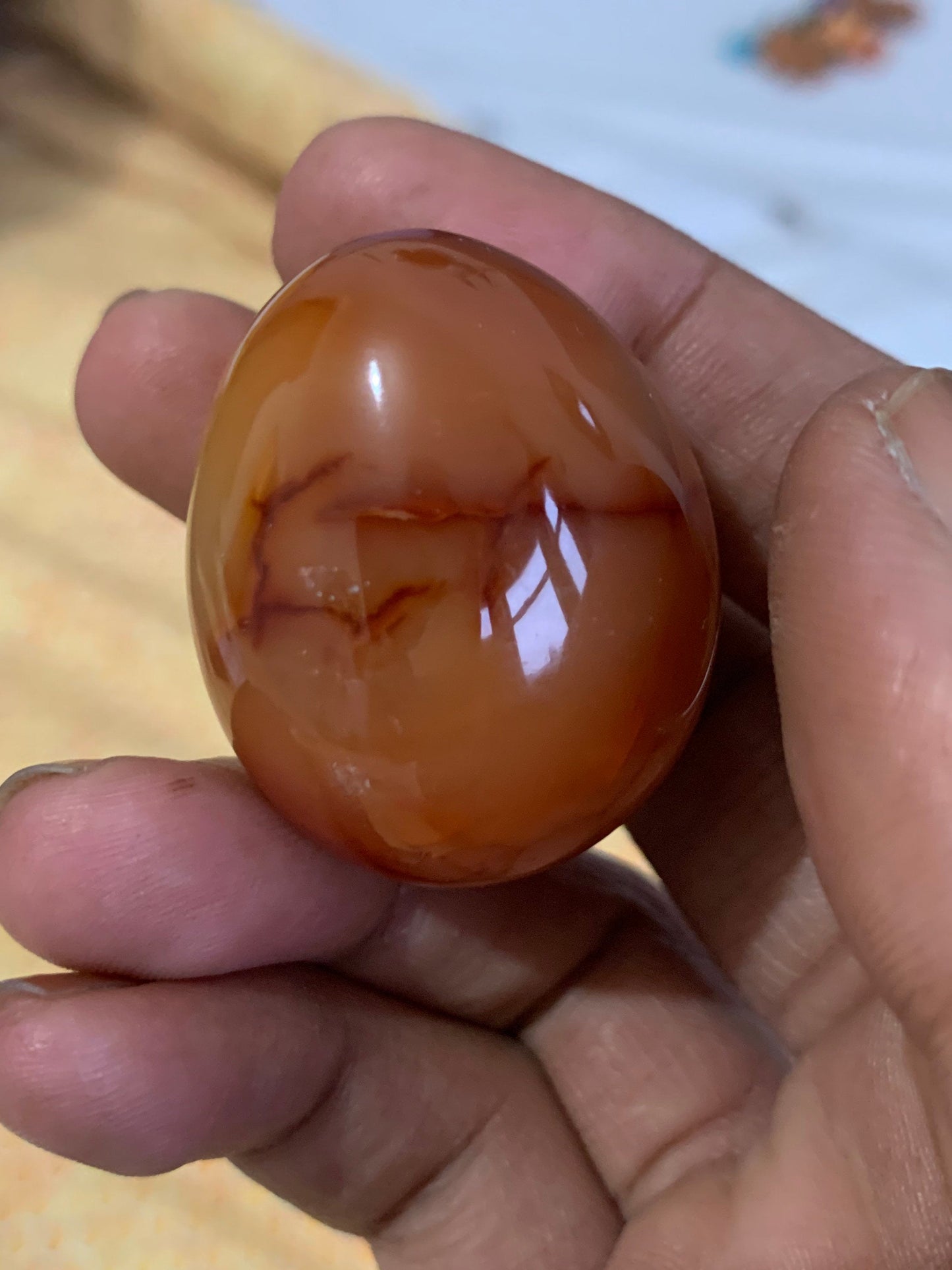 Carnelian Druzy Crystal Gemstone Egg Carving (3)