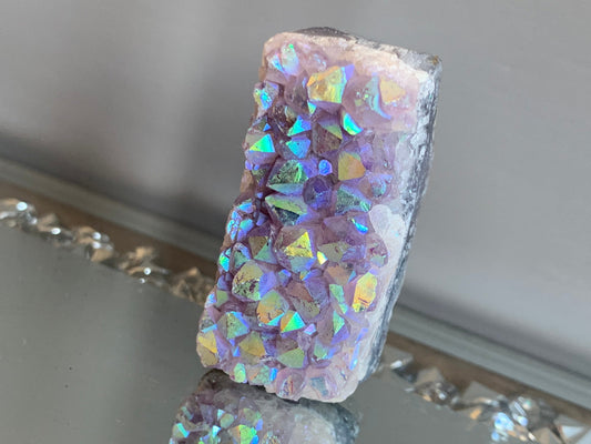 Aura Amethyst Crystal Gemstone Rectangular Cluster (1)