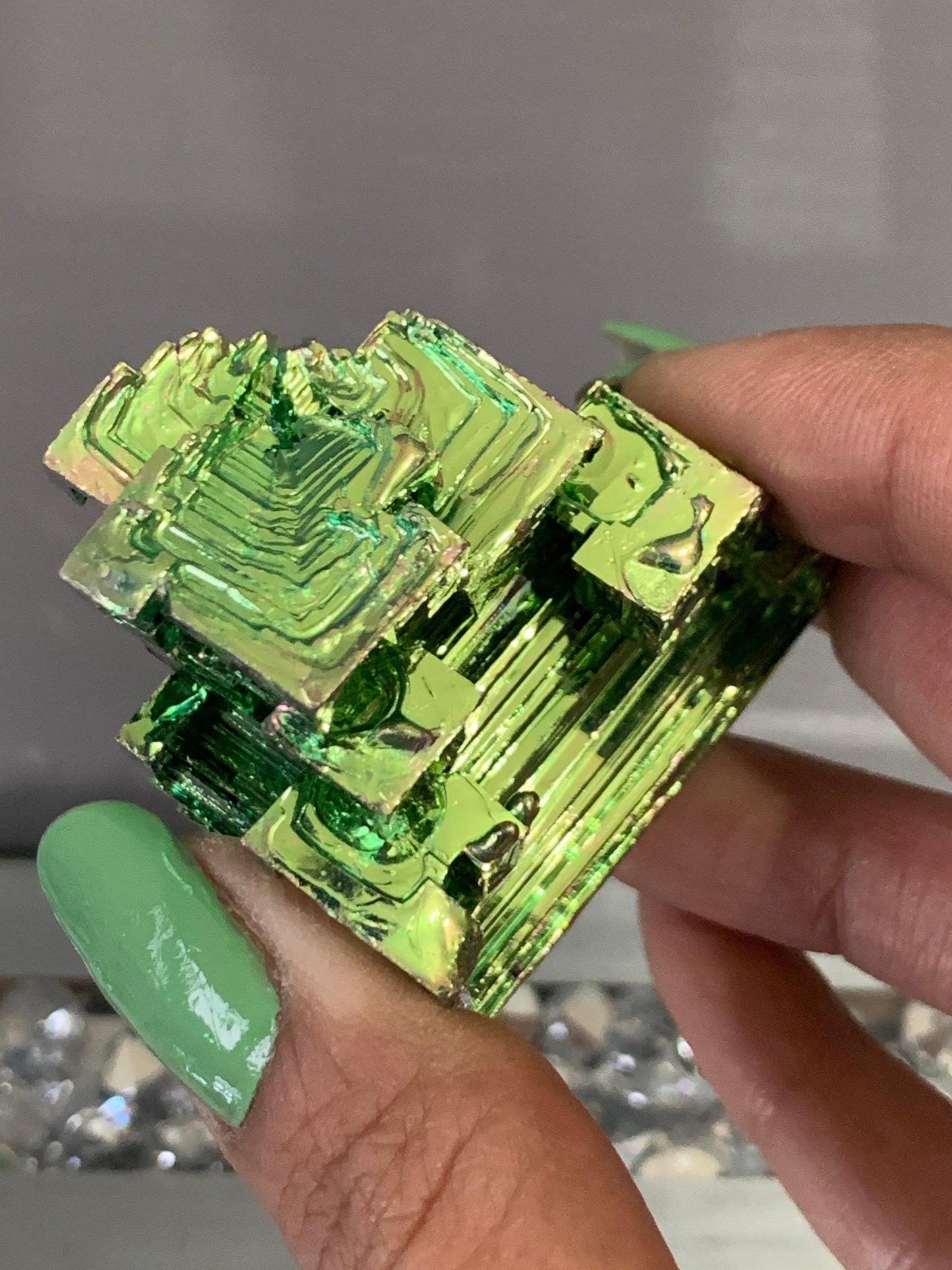 Green Bismuth Crystal Specimen - L1