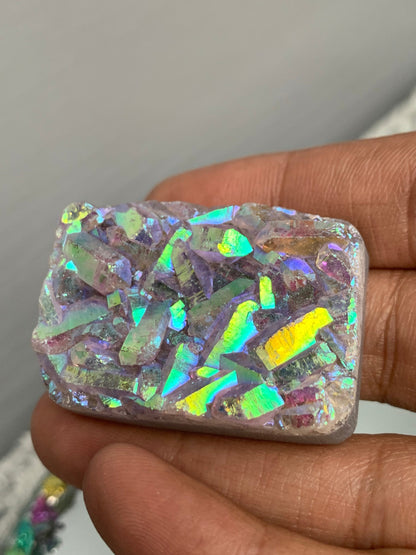 Aura Amethyst Crystal Gemstone Rectangular Cluster (3)