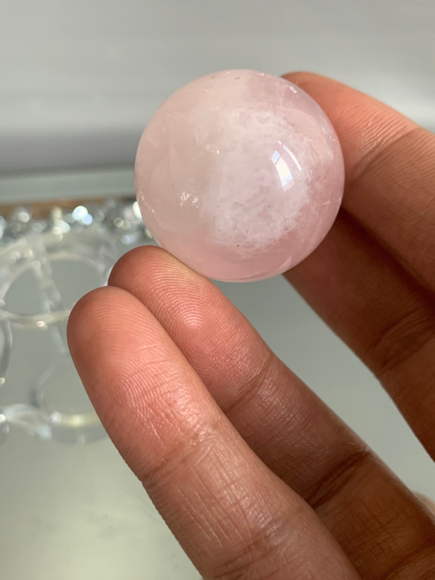Star Rose Quartz Crystal Gemstone - Mini sphere