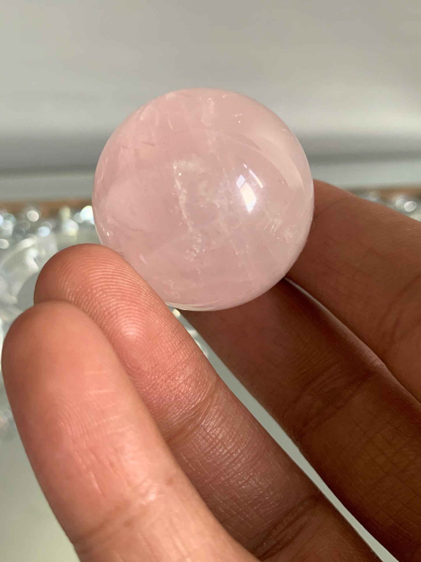 Star Rose Quartz Crystal Gemstone - Mini sphere