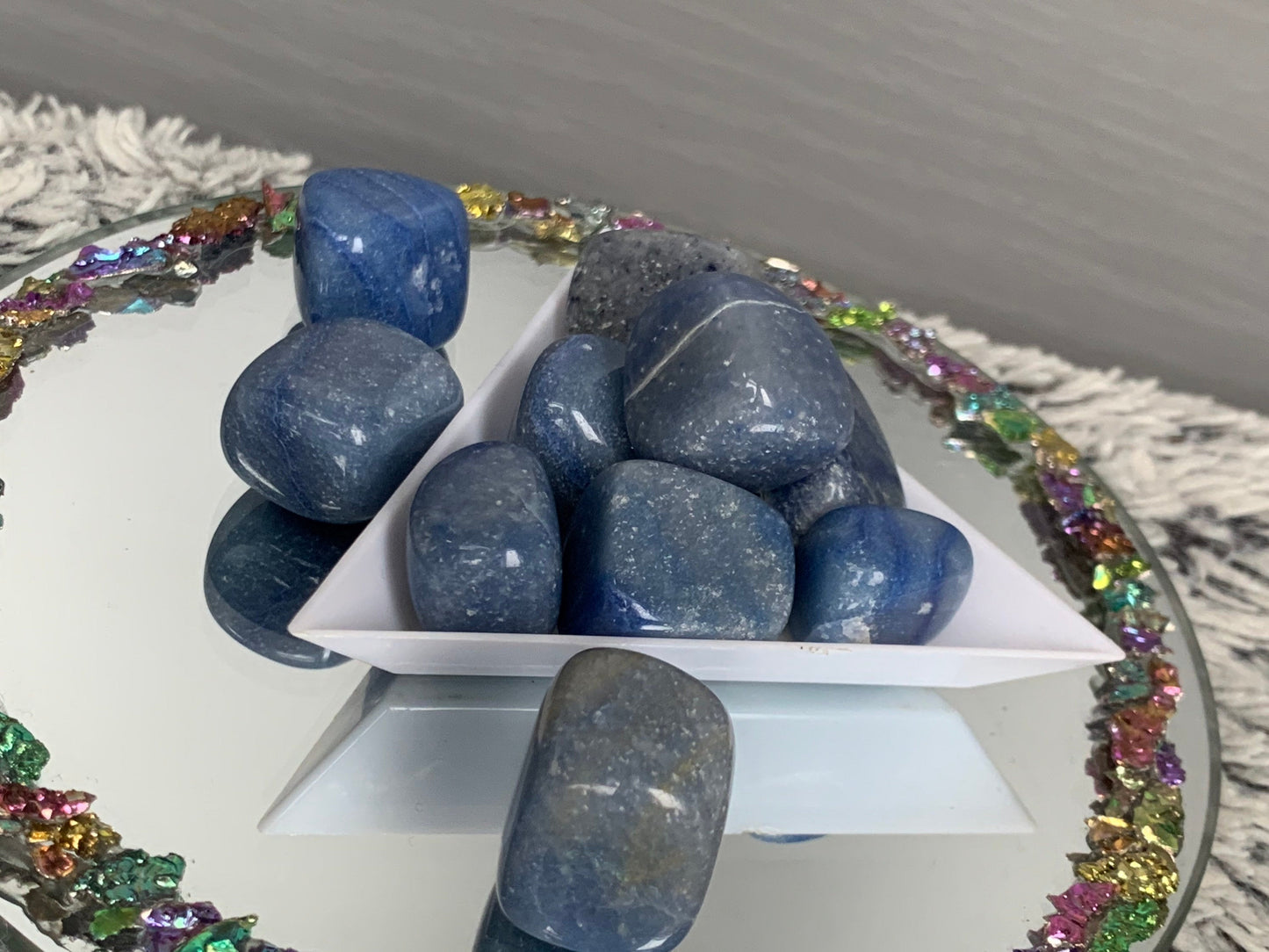 Blue Aventurine Crystal Gemstone Tumble Stone - Medium