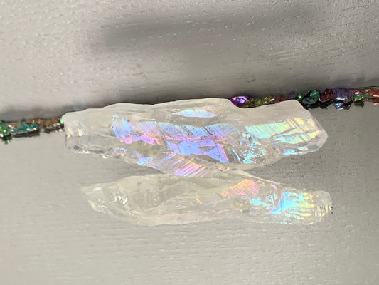 Angel Opal Aura Quartz Rough Gemstone Crystal Unicorn Tear - Large